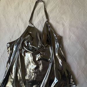 Sincerely Jules Silver Metallic Tote